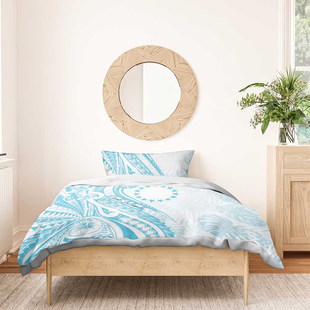 Kia Orana Cook Islands Bedding Set Moana Plumeria Tropical Waves - Polynesian Pride