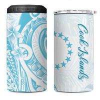 Kia Orana Cook Islands 4 in 1 Can Cooler Tumbler Moana Plumeria Tropical Waves LT7 One Size: 16 oz Turquoise - Polynesian Pride