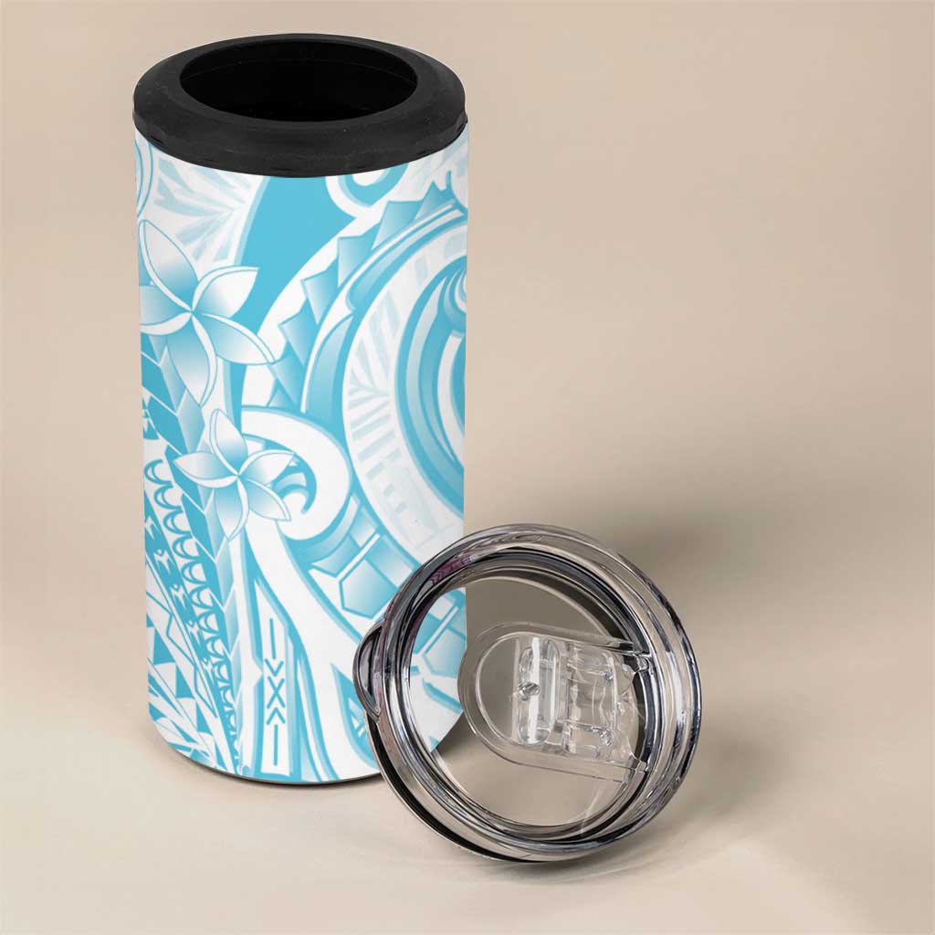 Kia Orana Cook Islands 4 in 1 Can Cooler Tumbler Moana Plumeria Tropical Waves LT7 - Polynesian Pride