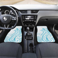 Kia Orana Cook Islands Car Mats Moana Plumeria Tropical Waves LT7 Set 2pcs - Front Turquoise - Polynesian Pride