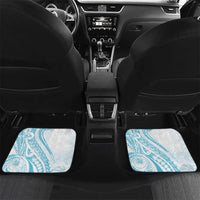 Kia Orana Cook Islands Car Mats Moana Plumeria Tropical Waves LT7 Set 2pcs - Back Turquoise - Polynesian Pride