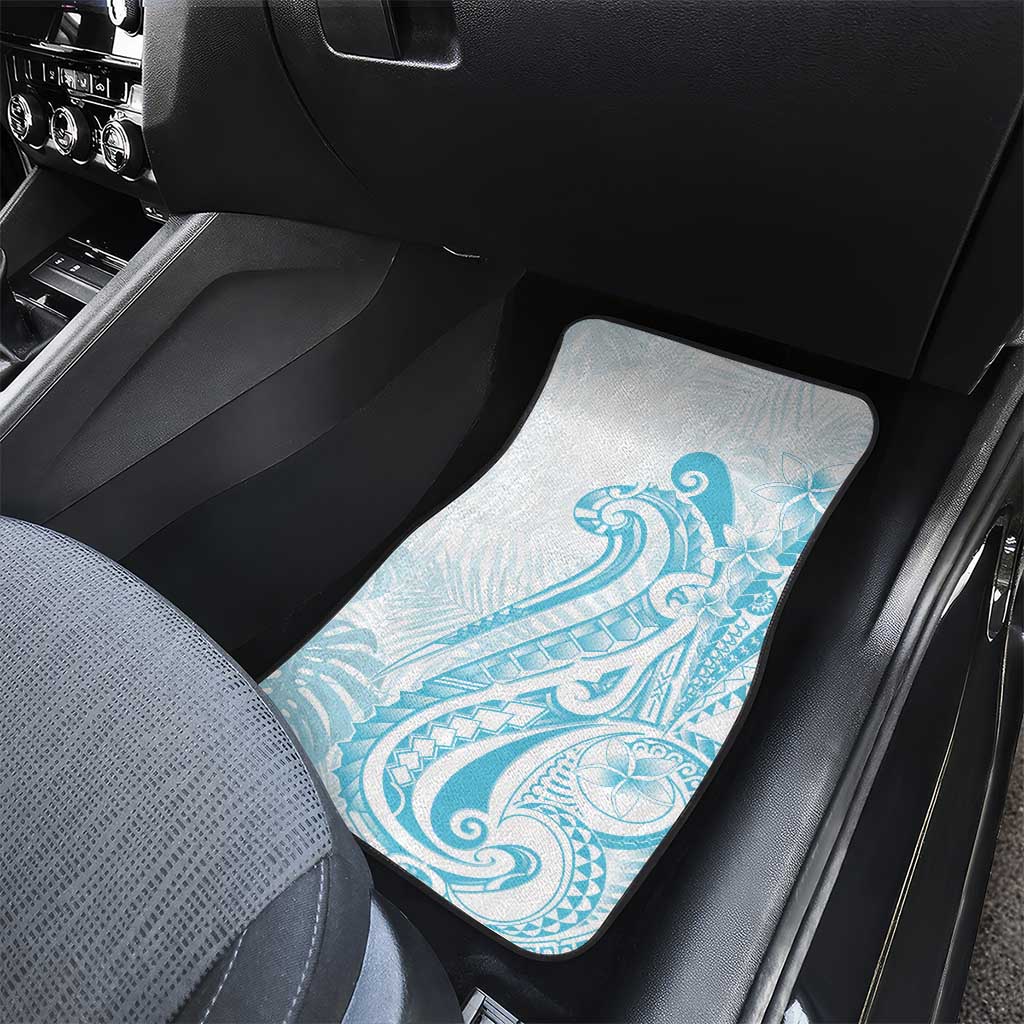 Kia Orana Cook Islands Car Mats Moana Plumeria Tropical Waves LT7 - Polynesian Pride