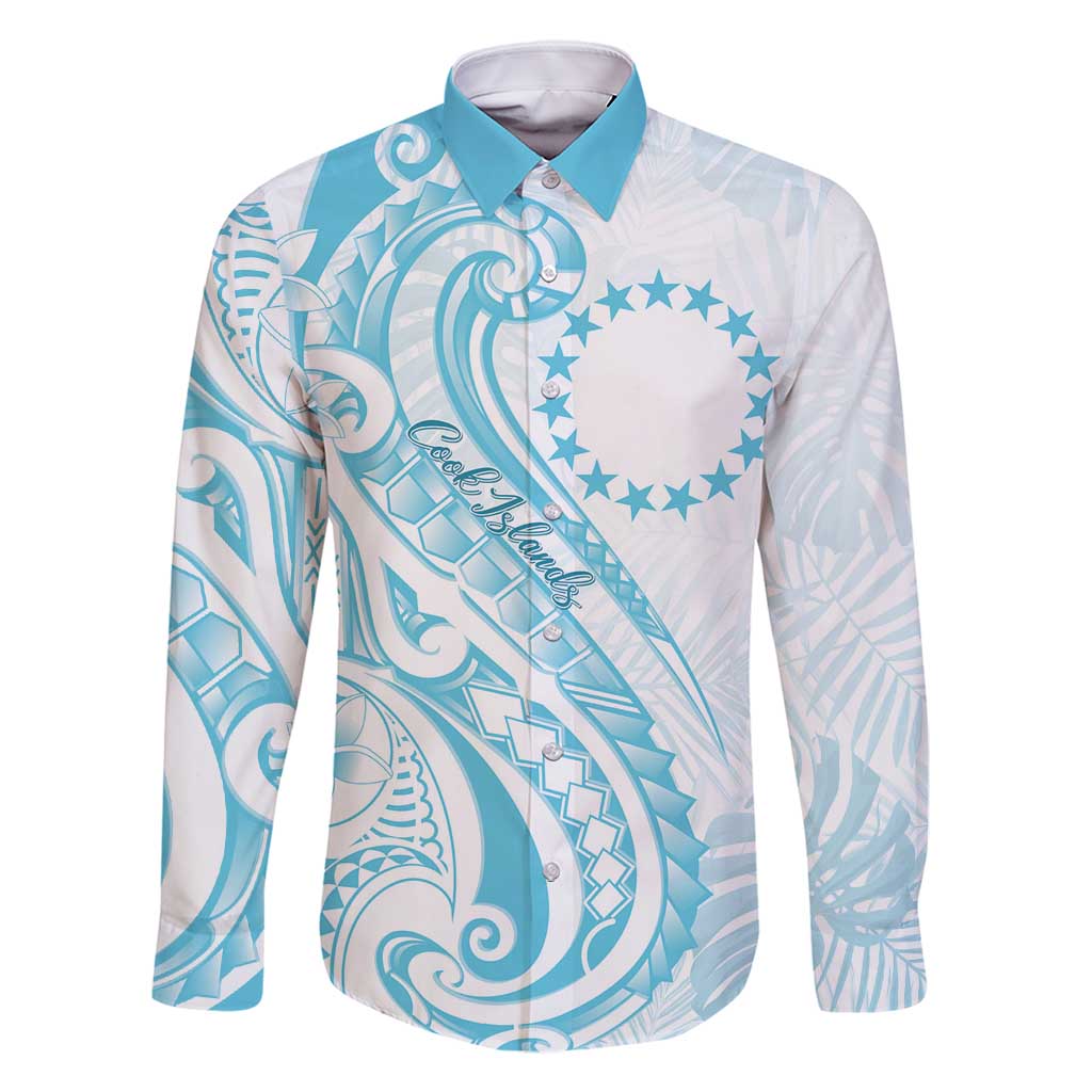 Kia Orana Cook Islands Family Matching Off Shoulder Short Dress and Hawaiian Shirt Moana Plumeria Tropical Waves - Polynesian Pride