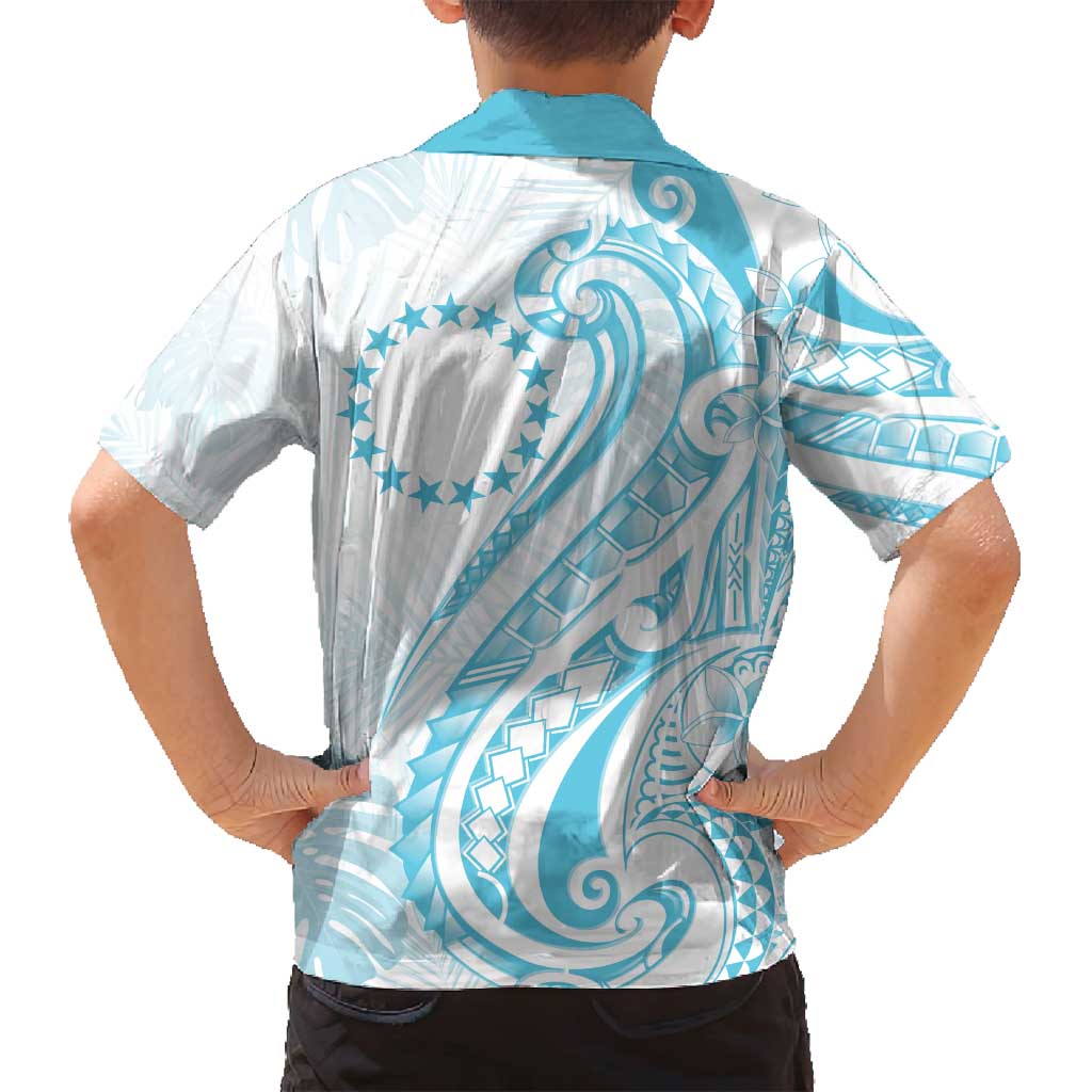 Kia Orana Cook Islands Family Matching Puletasi and Hawaiian Shirt Moana Plumeria Tropical Waves - Polynesian Pride