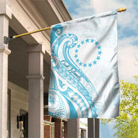 Kia Orana Cook Islands Garden Flag Moana Plumeria Tropical Waves - Polynesian Pride