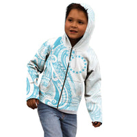 Kia Orana Cook Islands Kid Hoodie Moana Plumeria Tropical Waves - Polynesian Pride