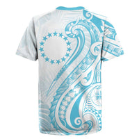 Kia Orana Cook Islands Rugby Jersey Moana Plumeria Tropical Waves - Polynesian Pride