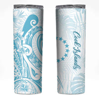 Kia Orana Cook Islands Skinny Tumbler Moana Plumeria Tropical Waves LT7 Turquoise - Polynesian Pride