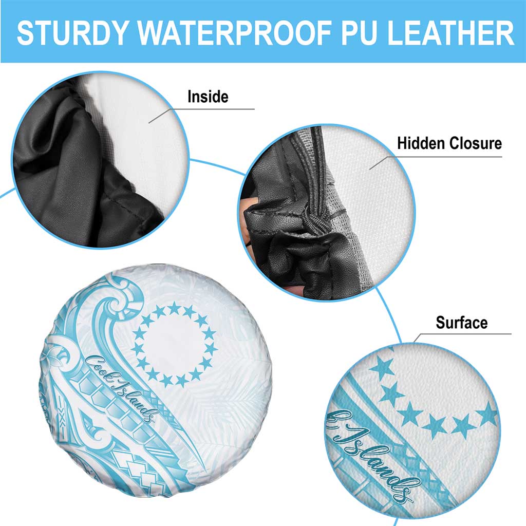 Kia Orana Cook Islands Spare Tire Cover Moana Plumeria Tropical Waves - Polynesian Pride