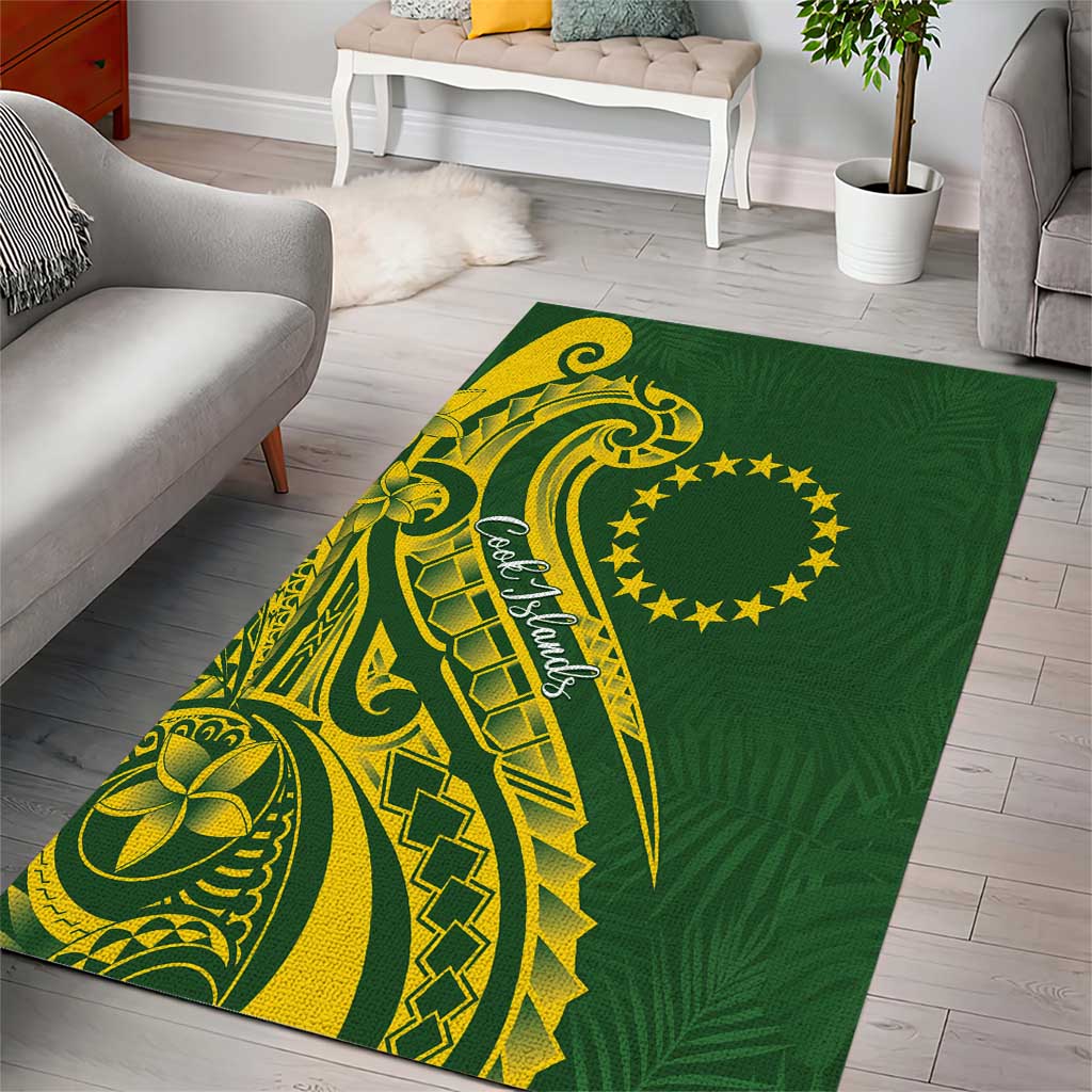 Kia Orana Cook Islands Area Rug Plumeria Tropical Waves LT7 - Polynesian Pride