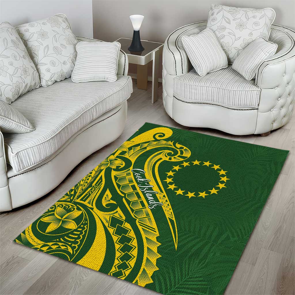 Kia Orana Cook Islands Area Rug Plumeria Tropical Waves LT7 - Polynesian Pride