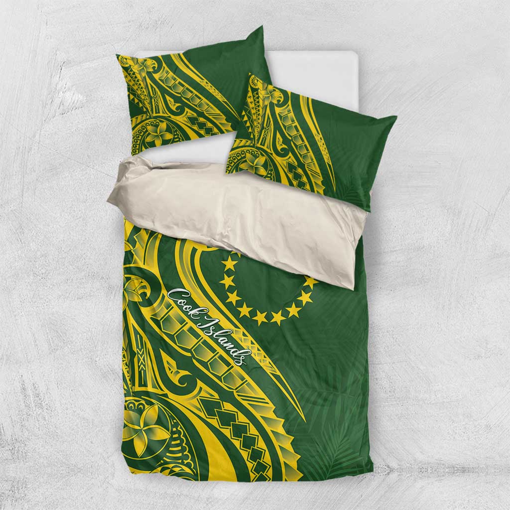 Kia Orana Cook Islands Bedding Set Plumeria Tropical Waves - Polynesian Pride