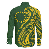 Kia Orana Cook Islands Family Matching Long Sleeve Bodycon Dress and Hawaiian Shirt Plumeria Tropical Waves - Polynesian Pride