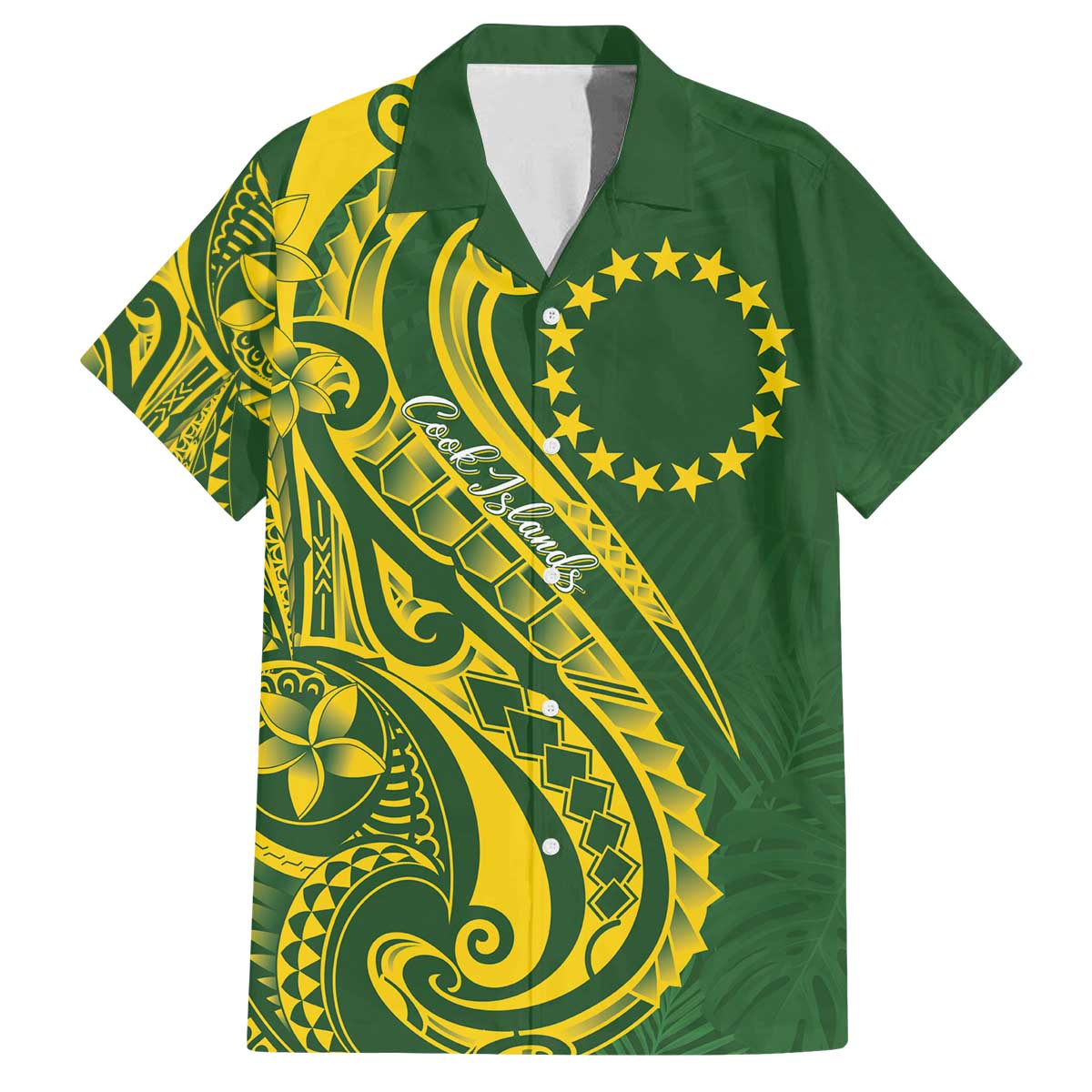 Kia Orana Cook Islands Family Matching Off The Shoulder Long Sleeve Dress and Hawaiian Shirt Plumeria Tropical Waves - Polynesian Pride