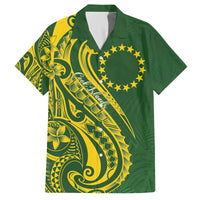 Kia Orana Cook Islands Family Matching Off The Shoulder Long Sleeve Dress and Hawaiian Shirt Plumeria Tropical Waves - Polynesian Pride