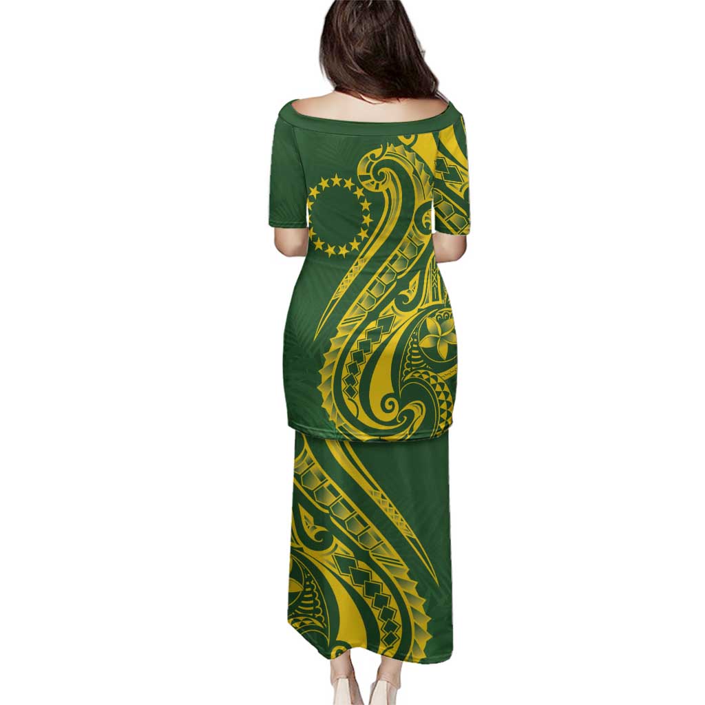 Kia Orana Cook Islands Family Matching Puletasi and Hawaiian Shirt Plumeria Tropical Waves - Polynesian Pride