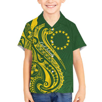 Kia Orana Cook Islands Family Matching Tank Maxi Dress and Hawaiian Shirt Plumeria Tropical Waves - Polynesian Pride