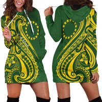 Kia Orana Cook Islands Hoodie Dress Plumeria Tropical Waves - Polynesian Pride
