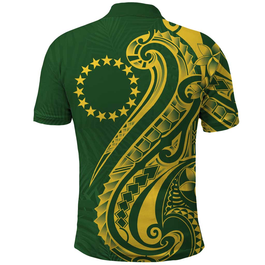 Kia Orana Cook Islands Polo Shirt Plumeria Tropical Waves - Polynesian Pride