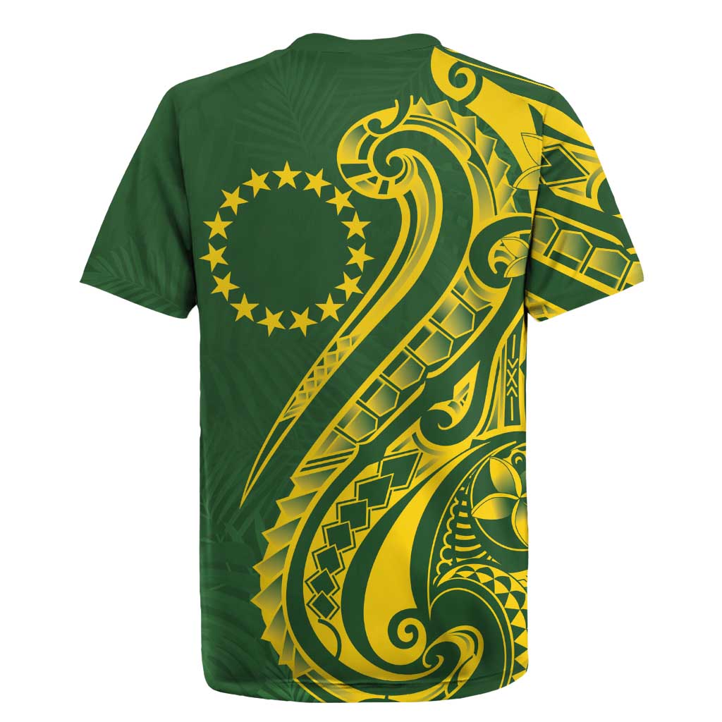 Kia Orana Cook Islands Rugby Jersey Plumeria Tropical Waves - Polynesian Pride