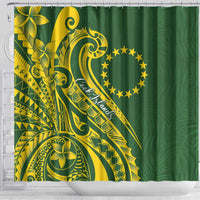Kia Orana Cook Islands Shower Curtain Plumeria Tropical Waves - Polynesian Pride