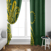 Kia Orana Cook Islands Window Curtain Plumeria Tropical Waves LT7 - Polynesian Pride