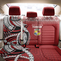 Mate Ma'a Tonga Rugby Kupesi Motifs Back Car Seat Cover Red Waves LT7 - Polynesian Pride