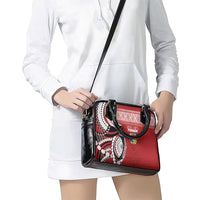 Mate Ma'a Tonga Rugby Kupesi Motifs Shoulder Handbag Red Waves LT7 - Polynesian Pride