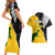 Australia Rugby Mix New Zealands Rugby Couples Matching Short Sleeve Bodycon Dress and Hawaiian Shirt Wallabies Versus Silver Fern Sporty Basic LT7 - Polynesian Pride