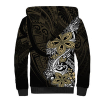 Polynesian Pride Sherpa Hoodie Tiare With Plumeria Mix Style LT7 - Polynesian Pride