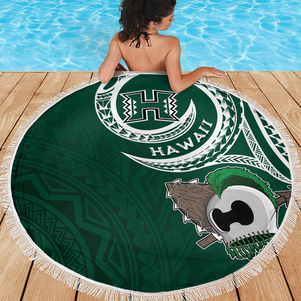 Hawaii Rainbow Warriors Alumni Beach Blanket Ti Maile Lei - Glory For The Warriors LT7 - Polynesian Pride