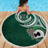 Hawaii Rainbow Warriors Alumni Beach Blanket Ti Maile Lei - Glory For The Warriors LT7 - Polynesian Pride