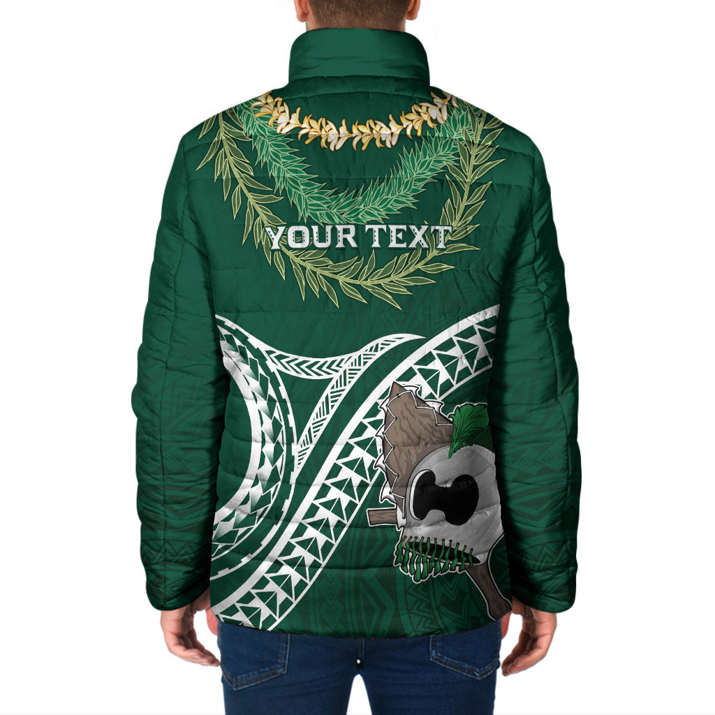Hawaii Rainbow Warriors Alumni Personalized Padded Jacket Ti Maile Lei - Glory For The Warriors LT7 - Polynesian Pride