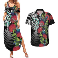Meri Kirihimete New Zealand Couples Matching Summer Maxi Dress and Hawaiian Shirt Tui on Pohutukawa