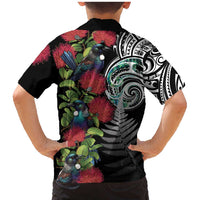 Meri Kirihimete New Zealand Family Matching Mermaid Dress and Hawaiian Shirt Tui on Pohutukawa LT7 - Polynesian Pride