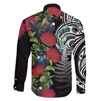 Meri Kirihimete New Zealand Family Matching Off Shoulder Maxi Dress and Hawaiian Shirt Tui on Pohutukawa LT7 - Polynesian Pride