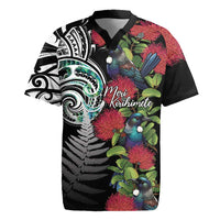 Meri Kirihimete New Zealand Rugby Jersey Tui on Pohutukawa LT7 Black - Polynesian Pride