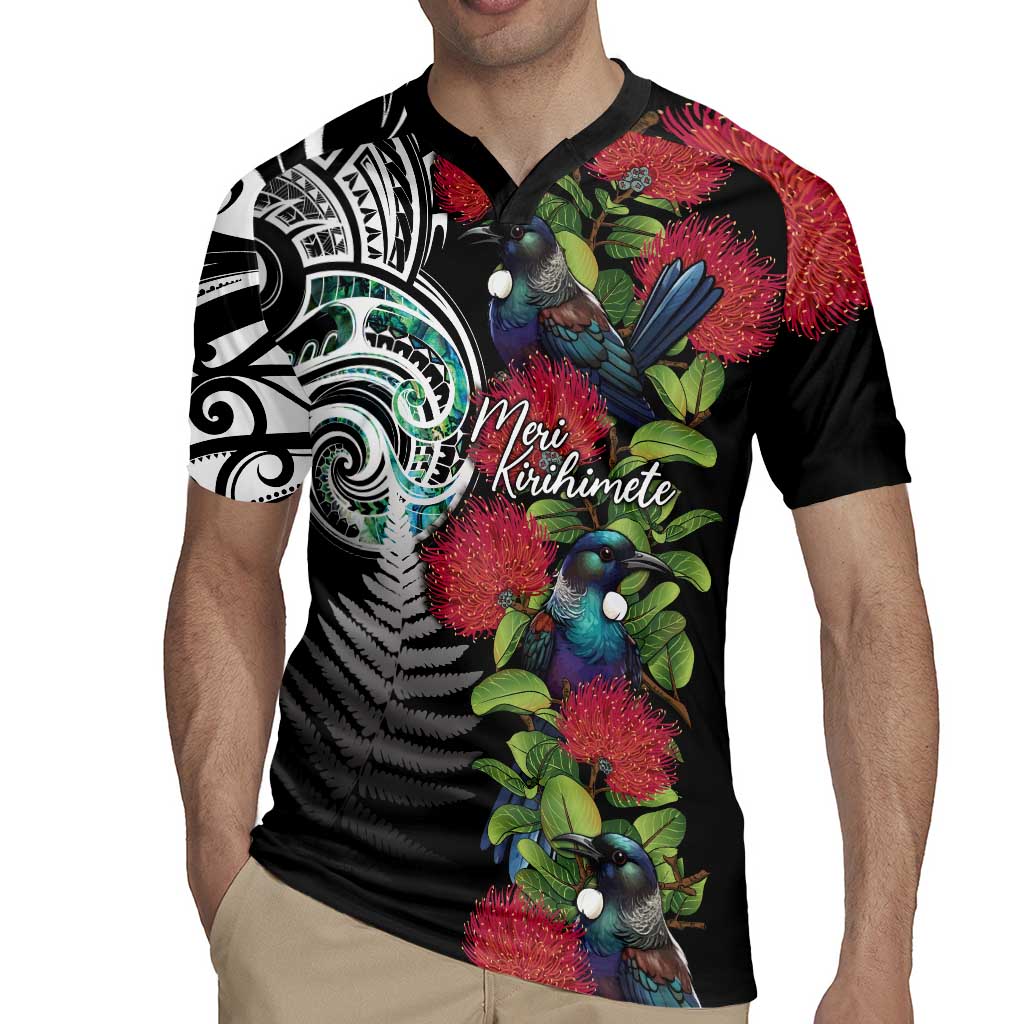 Meri Kirihimete New Zealand Rugby Jersey Tui on Pohutukawa LT7 - Polynesian Pride
