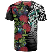 Meri Kirihimete New Zealand T Shirt Tui on Pohutukawa LT7 - Polynesian Pride