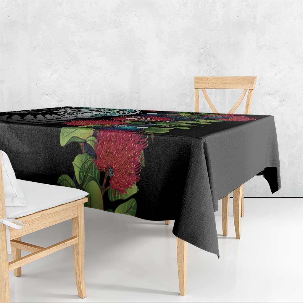 Meri Kirihimete New Zealand Tablecloth Tui on Pohutukawa LT7 - Polynesian Pride