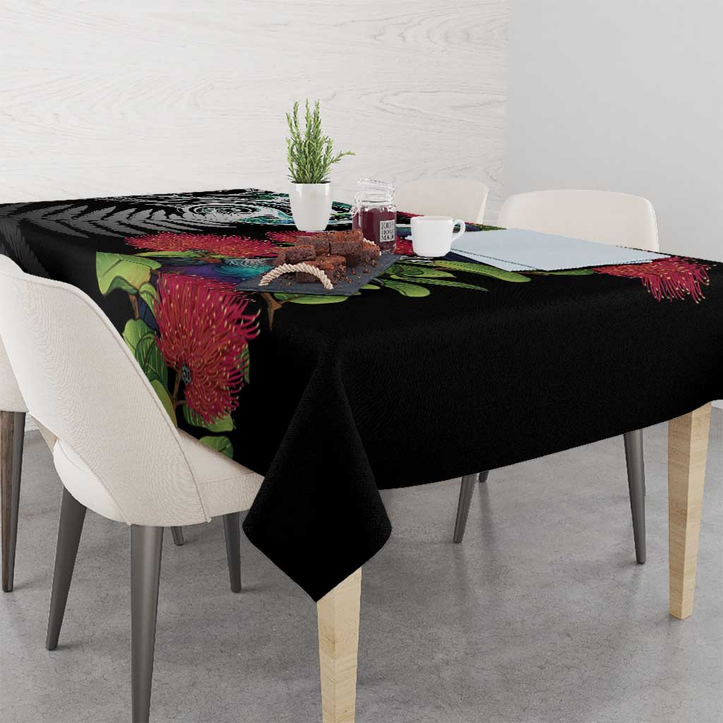 Meri Kirihimete New Zealand Tablecloth Tui on Pohutukawa LT7 - Polynesian Pride
