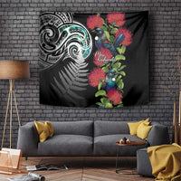 Meri Kirihimete New Zealand Tapestry Tui on Pohutukawa