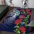 Meri Kirihimete New Zealand Area Rug Tui on Pohutukawa - Blue Ver