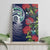 Meri Kirihimete New Zealand Canvas Wall Art Tui on Pohutukawa - Blue Ver