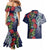 Meri Kirihimete New Zealand Couples Matching Mermaid Dress and Hawaiian Shirt Tui on Pohutukawa - Blue Ver