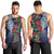 Meri Kirihimete New Zealand Men Tank Top Tui on Pohutukawa - Blue Ver