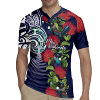 Meri Kirihimete New Zealand Rugby Jersey Tui on Pohutukawa - Blue Ver LT7 - Polynesian Pride