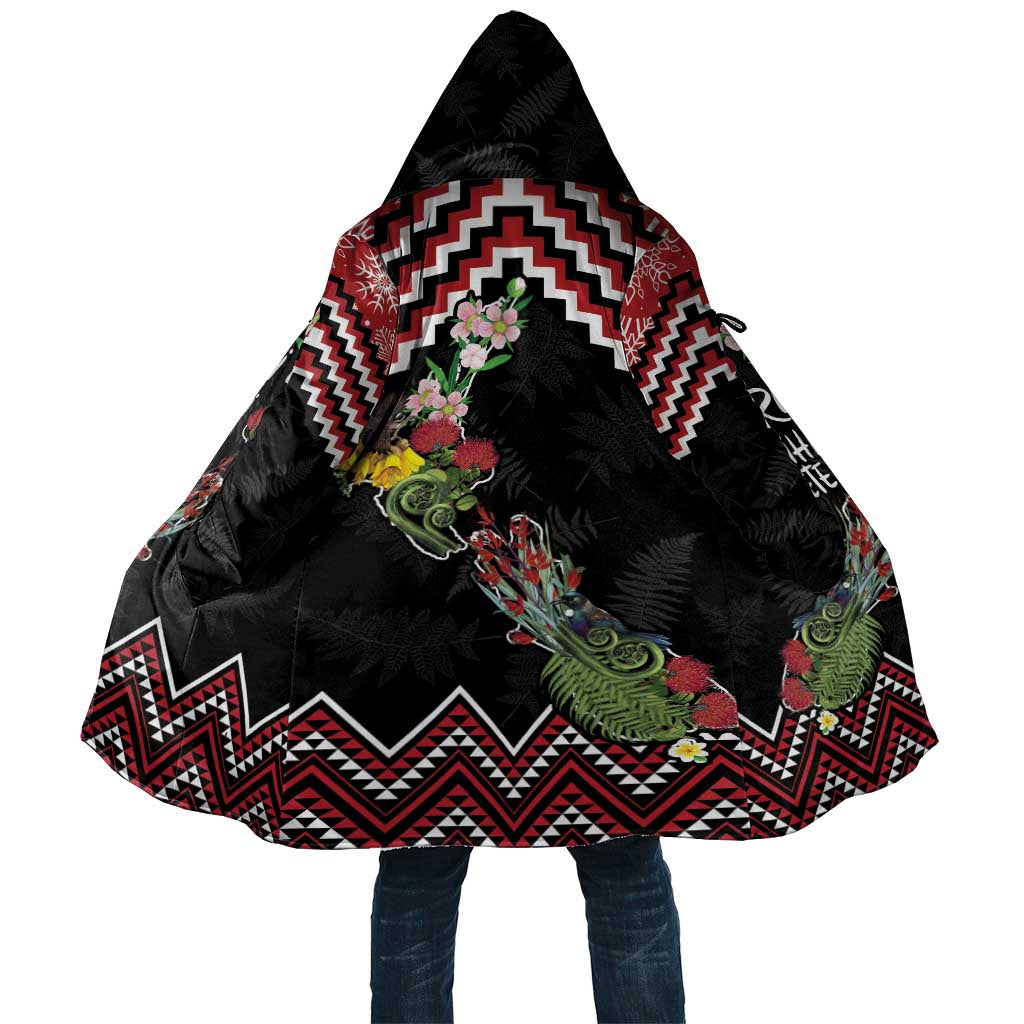 New Zealand Christmas Taniko Poutama Cloak Flora Map with Birds - Polynesian Pride
