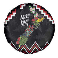 New Zealand Christmas Taniko Poutama Spare Tire Cover Flora Map with Birds LT7 - Polynesian Pride