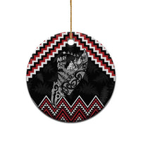New Zealand Christmas Taniko Poutama Ceramic Ornament Mountainscape Maori Fern LT7 - Polynesian Pride